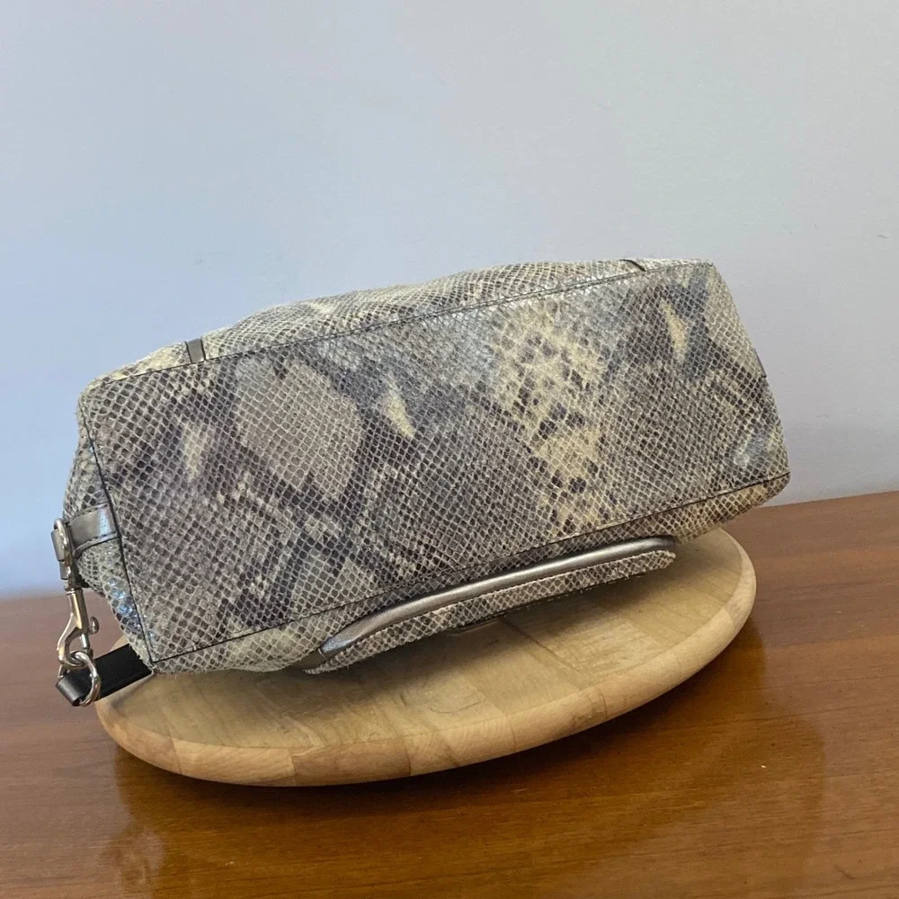Coach Campbell Exotic Embossed Snakeskin Leather Large Satchel Shoulder F26041